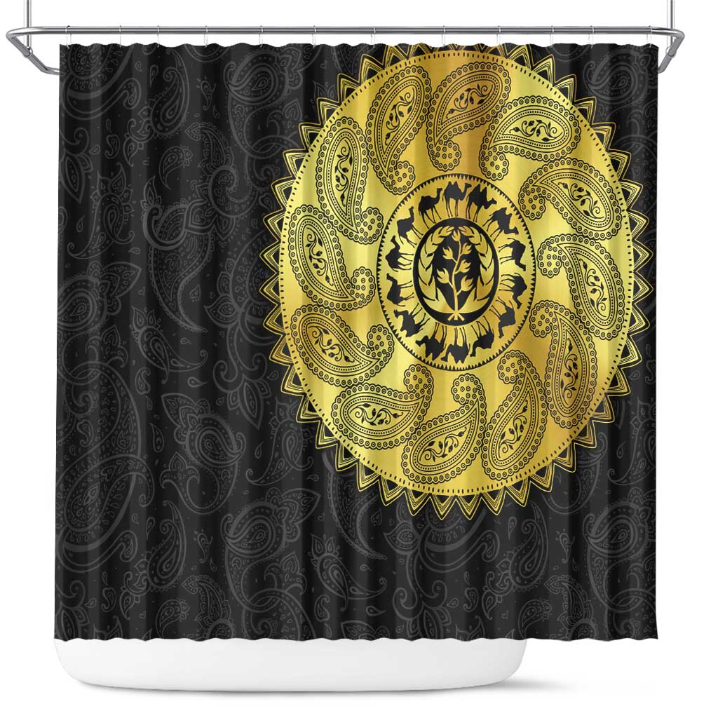 Eritrea Shower Curtain African Tribal Mix Paisley Pattern LT15