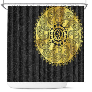 Eritrea Shower Curtain African Tribal Mix Paisley Pattern LT15