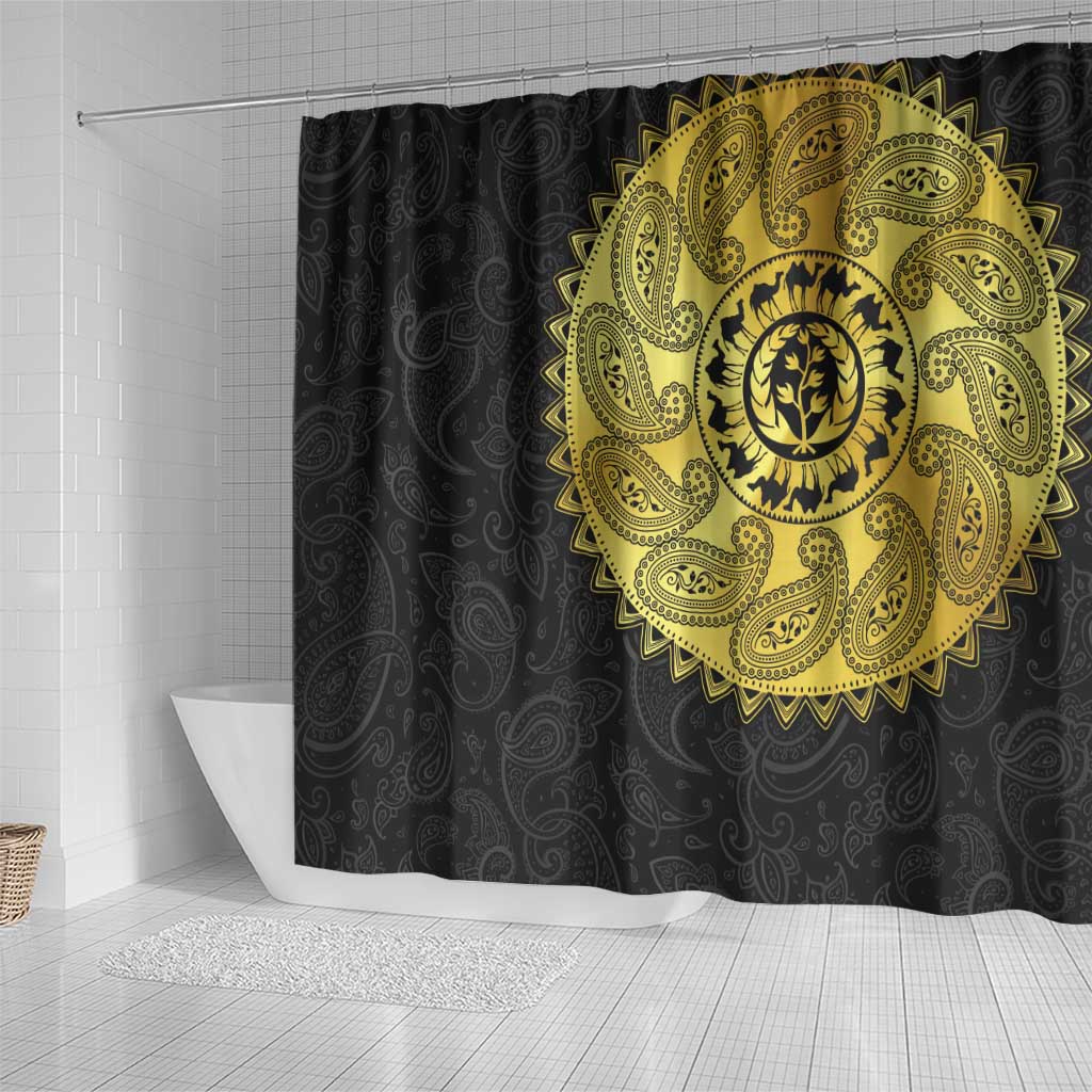 Eritrea Shower Curtain African Tribal Mix Paisley Pattern LT15