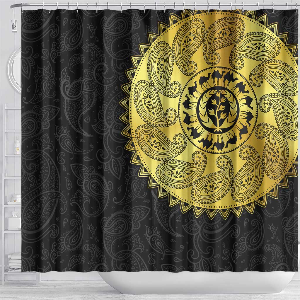 Eritrea Shower Curtain African Tribal Mix Paisley Pattern LT15