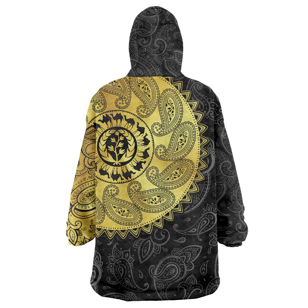 Eritrea African Tribal Mix Paisley Pattern Wearable Blanket Hoodie Chest Arm Tattoo LT15