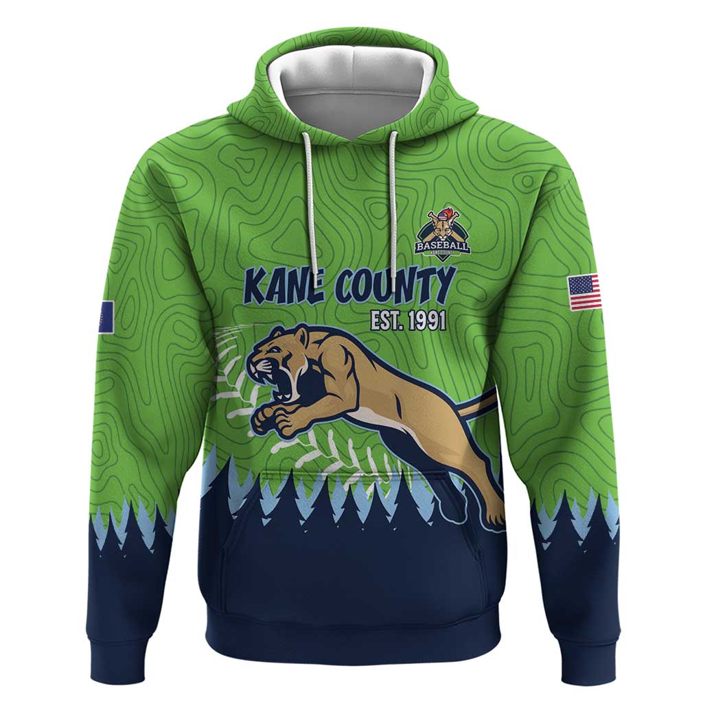 Kane County 2025 Baseball Custom Hoodie Cougar Fight Cougar Win LT15