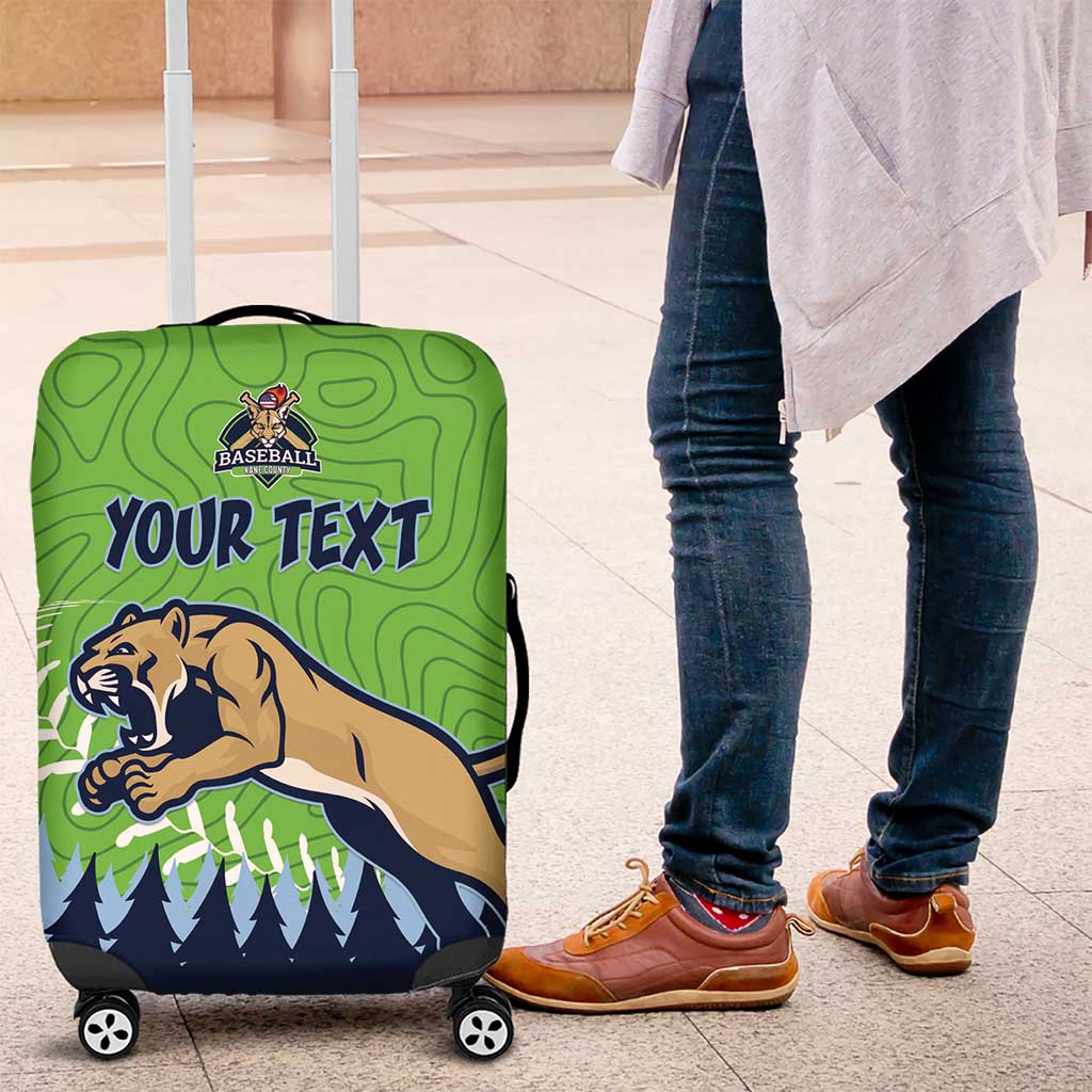 Kane County 2025 Baseball Custom Luggage Cover Cougar Fight Cougar Win LT15