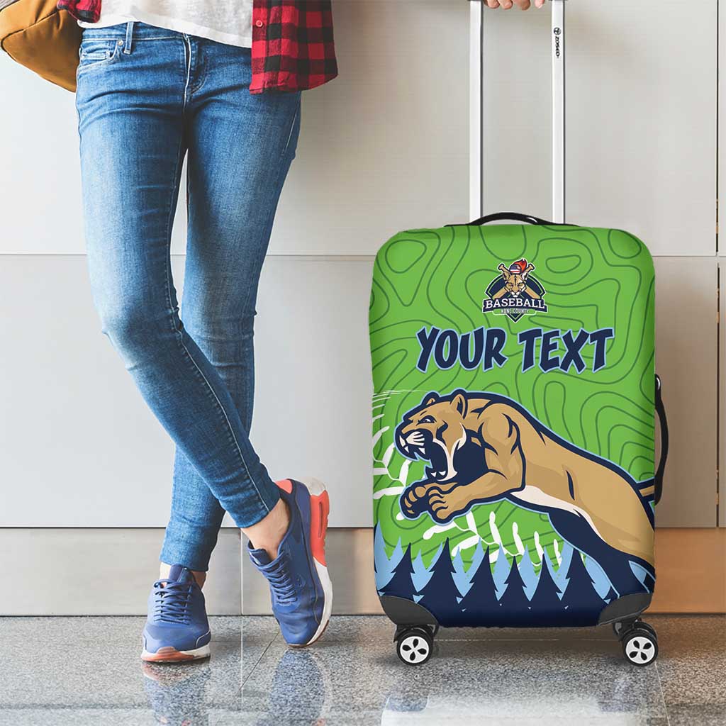 Kane County 2025 Baseball Custom Luggage Cover Cougar Fight Cougar Win LT15