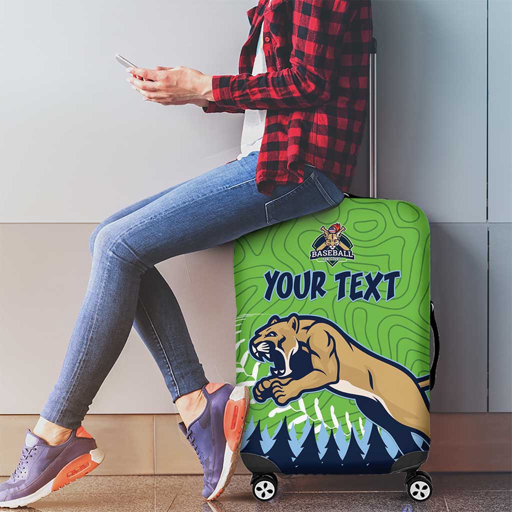 Kane County 2025 Baseball Custom Luggage Cover Cougar Fight Cougar Win LT15