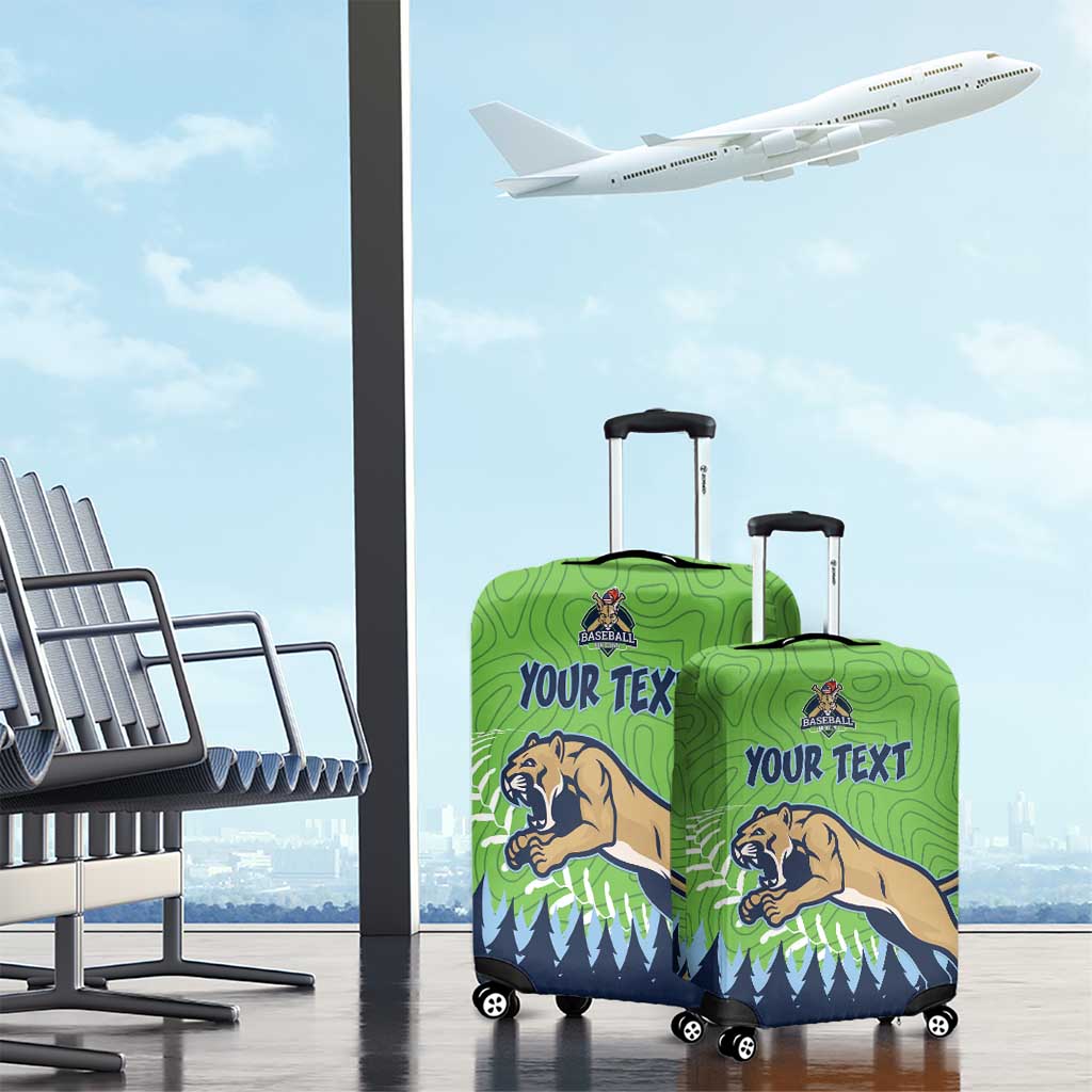 Kane County 2025 Baseball Custom Luggage Cover Cougar Fight Cougar Win LT15