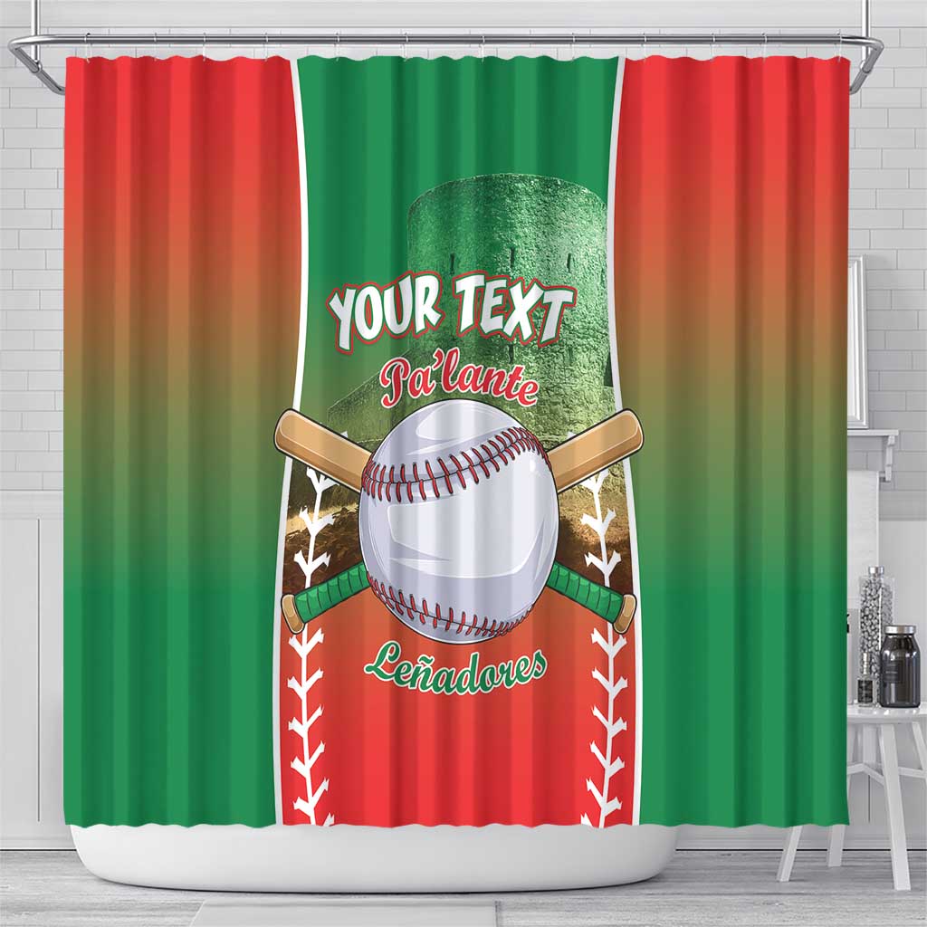 Las Tunas 2025 Baseball Custom Shower Curtain Palante Lenadores LT15