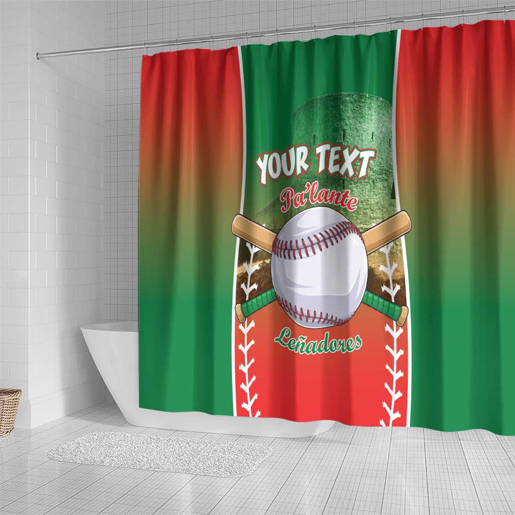 Las Tunas 2025 Baseball Custom Shower Curtain Palante Lenadores LT15