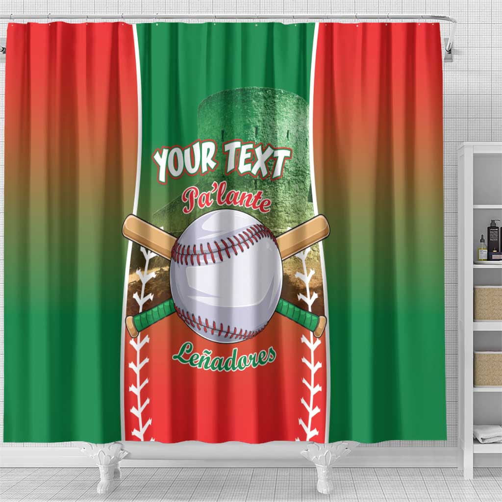 Las Tunas 2025 Baseball Custom Shower Curtain Palante Lenadores LT15