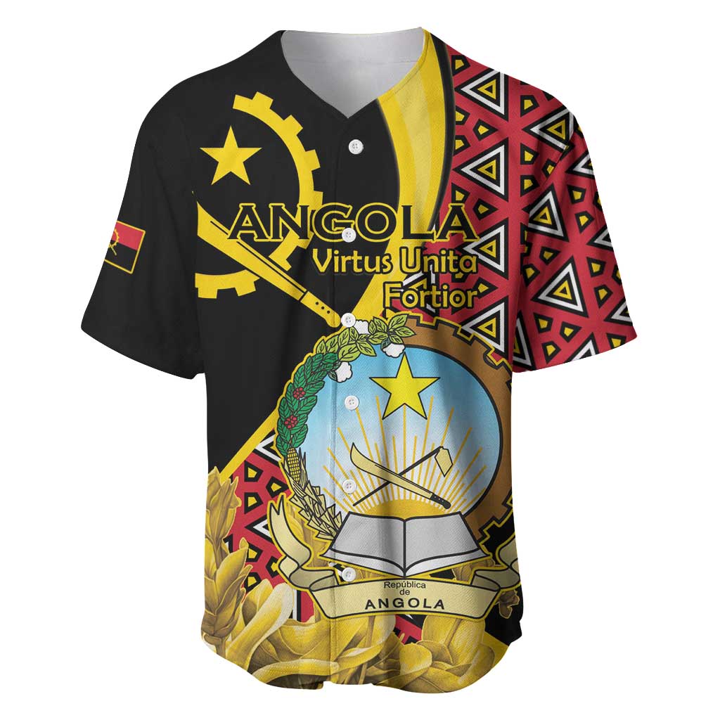 Personalized República de Angola Baseball Jersey Coat Of Arms With Map LT15
