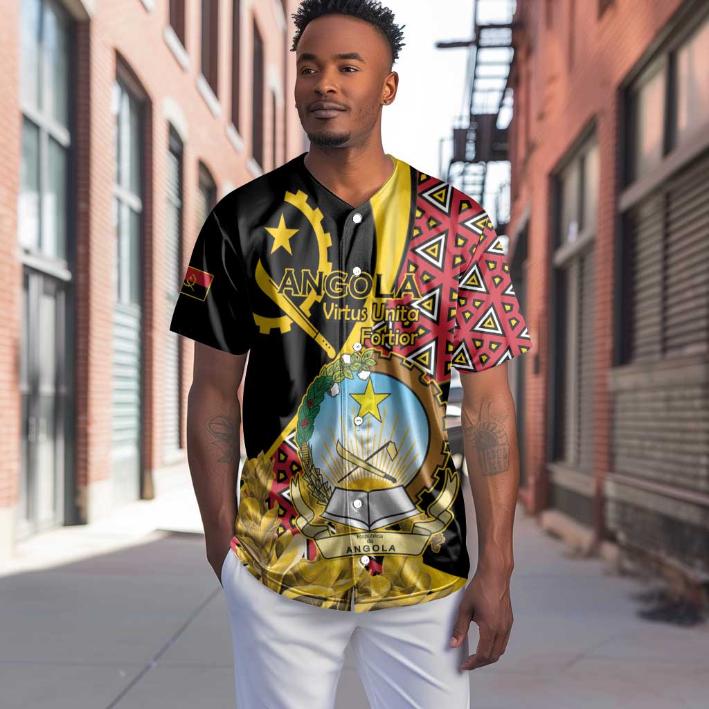 Personalized República de Angola Baseball Jersey Coat Of Arms With Map LT15
