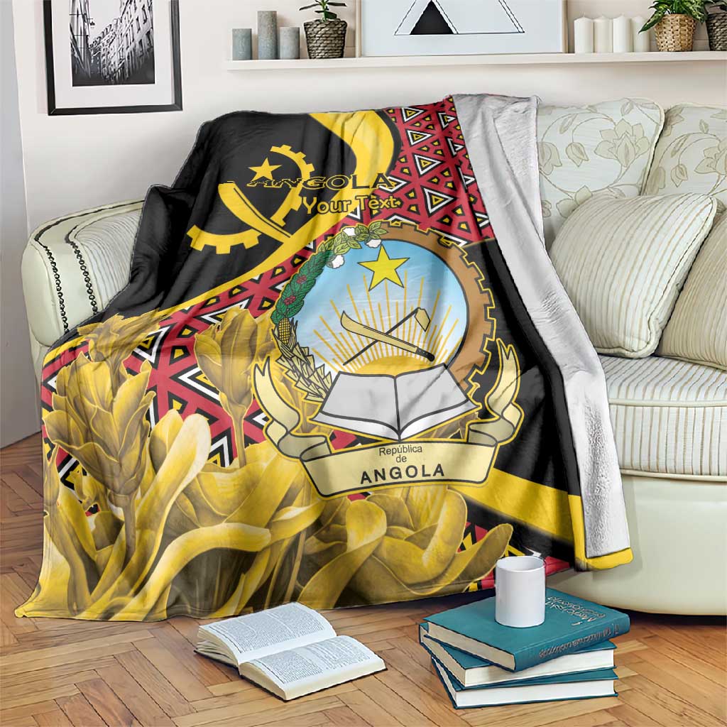 Personalized República de Angola Blanket Coat Of Arms With Map LT15