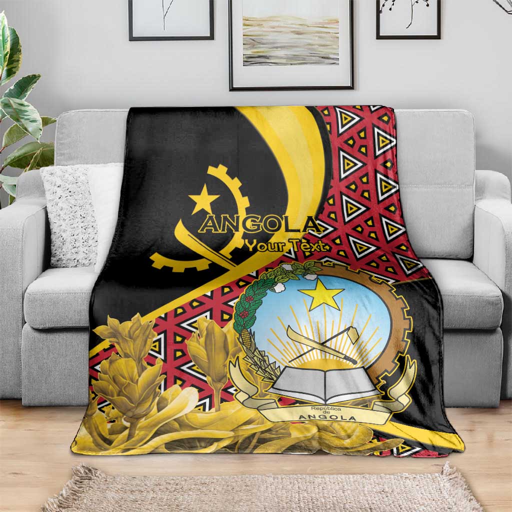 Personalized República de Angola Blanket Coat Of Arms With Map LT15