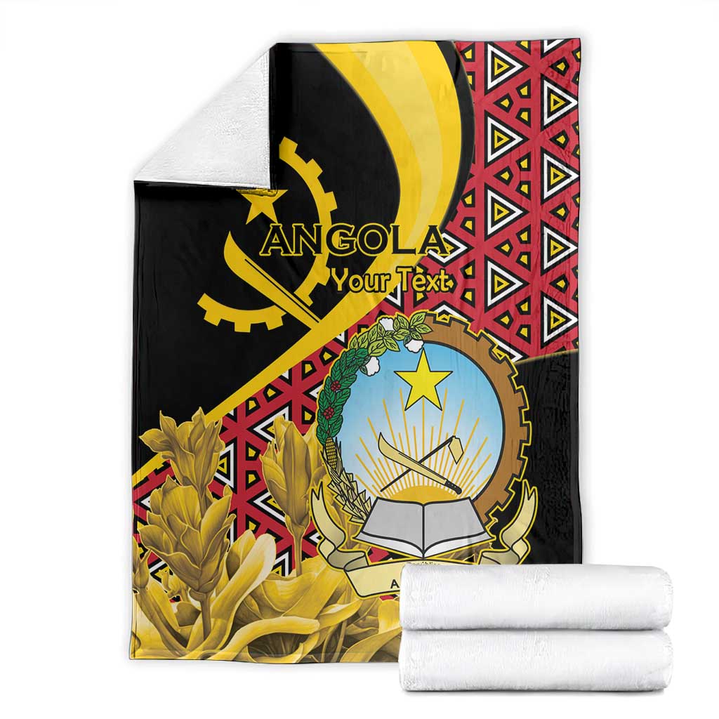 Personalized República de Angola Blanket Coat Of Arms With Map LT15