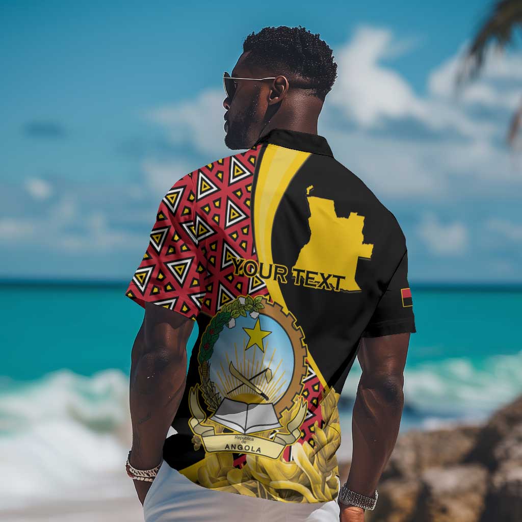 Personalized República de Angola Hawaiian Shirt Coat Of Arms With Map LT15