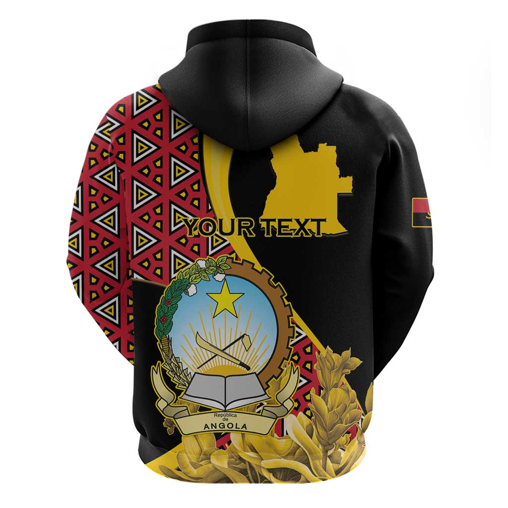 Personalized Angola Hoodie Coat Of Arms Welwitschia Mirabilis LT15