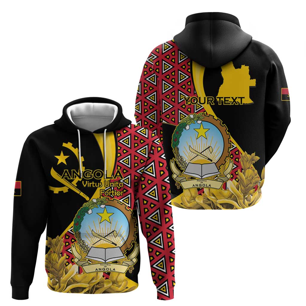 Personalized Angola Hoodie Coat Of Arms Welwitschia Mirabilis LT15