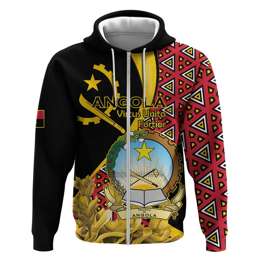 Personalized Angola Hoodie Coat Of Arms Welwitschia Mirabilis LT15