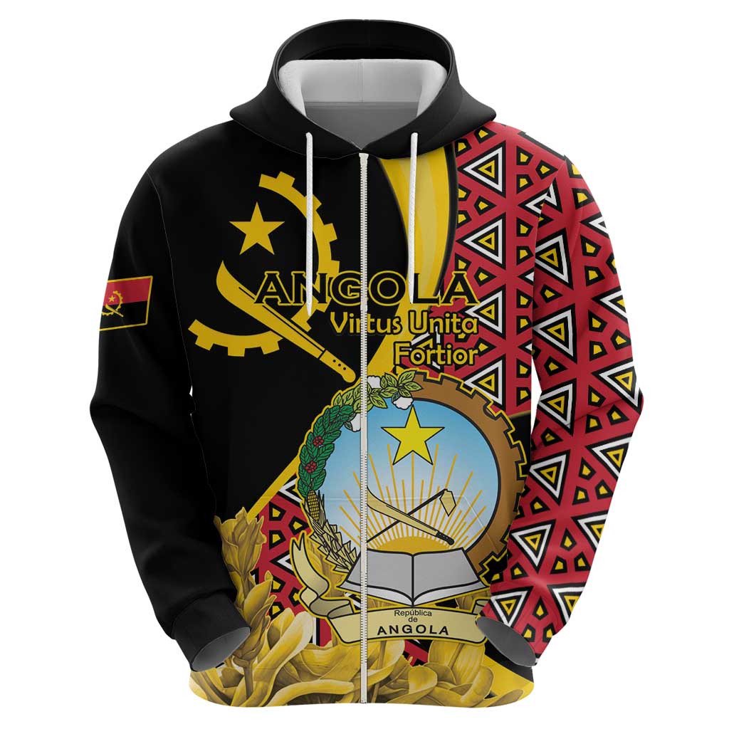 Personalized Angola Hoodie Coat Of Arms Welwitschia Mirabilis LT15