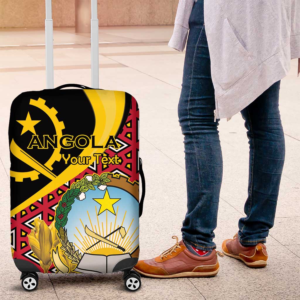 Personalized Angola Luggage Cover Coat Of Arms Welwitschia Mirabilis LT15
