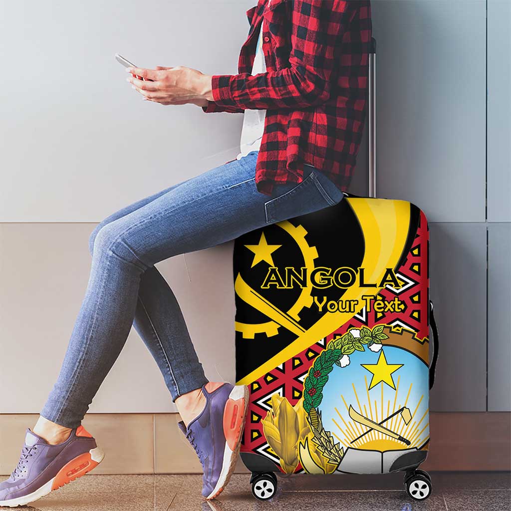 Personalized Angola Luggage Cover Coat Of Arms Welwitschia Mirabilis LT15