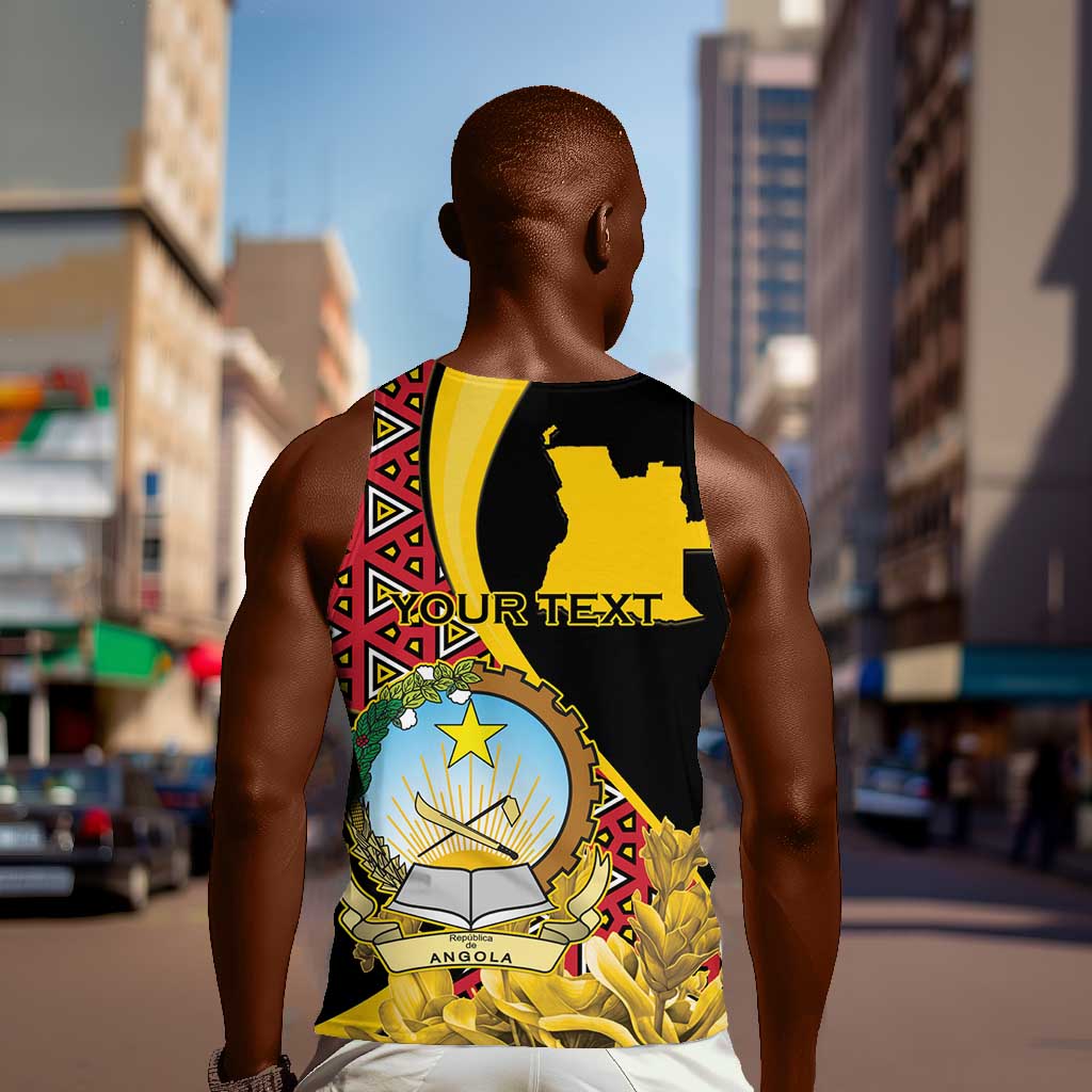Personalized República de Angola Men Tank Top Coat Of Arms With Map LT15