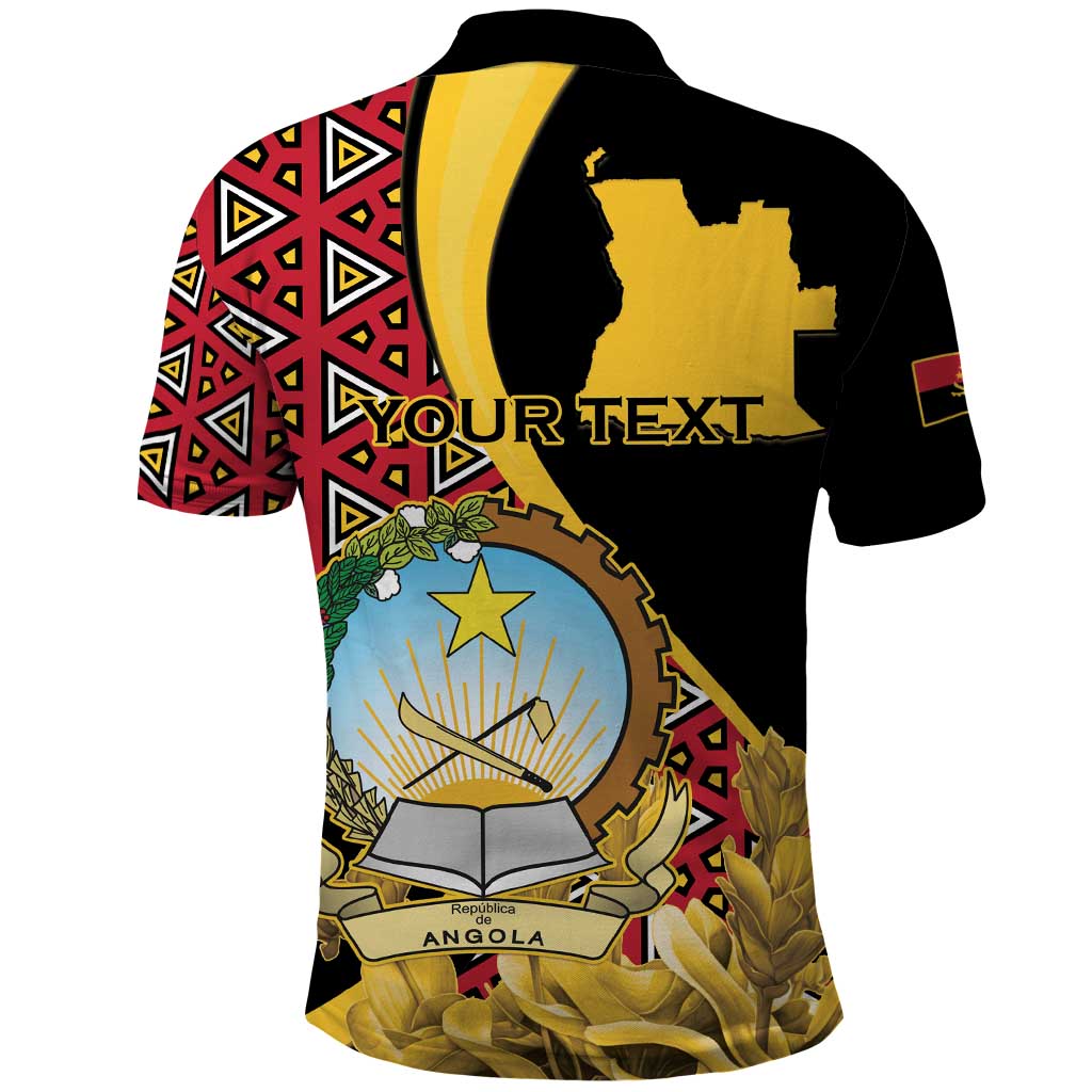 Personalized Angola Polo Shirt Coat Of Arms Welwitschia Mirabilis LT15