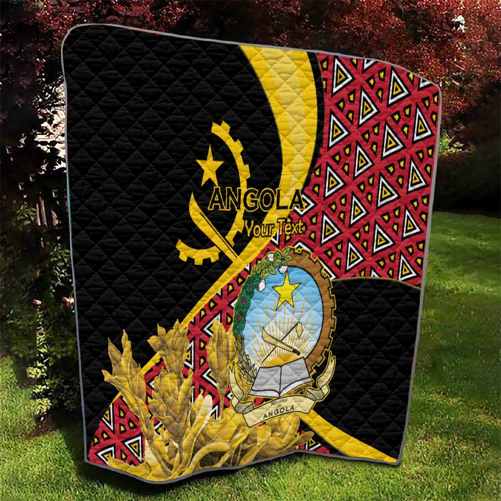 Personalized República de Angola Quilt Coat Of Arms With Map LT15