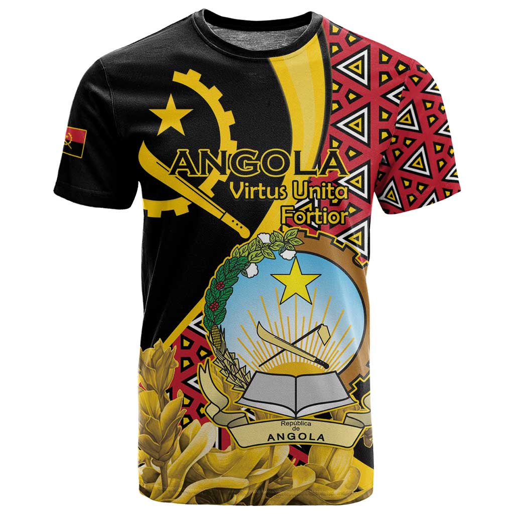 Personalized República de Angola T shirt Coat Of Arms With Map LT15