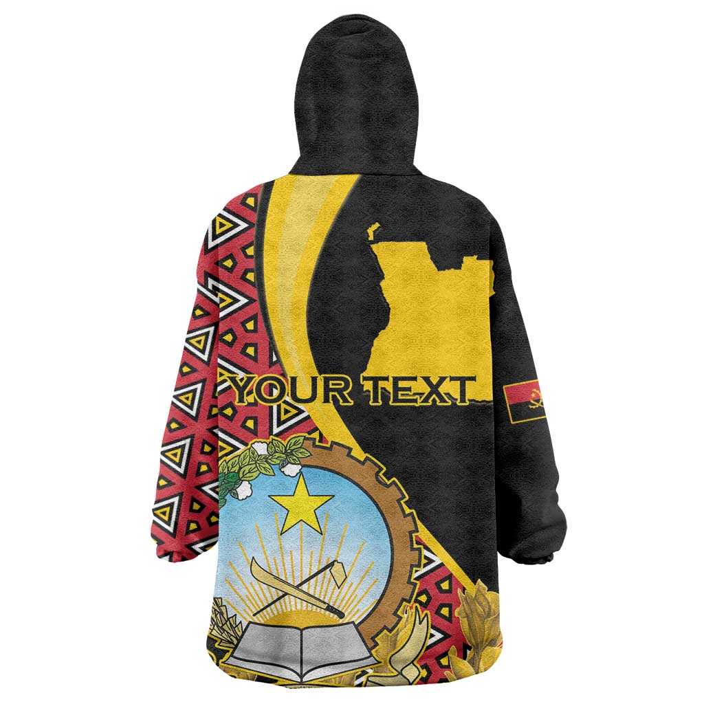 Personalized República de Angola Wearable Blanket Hoodie Coat Of Arms With Map LT15