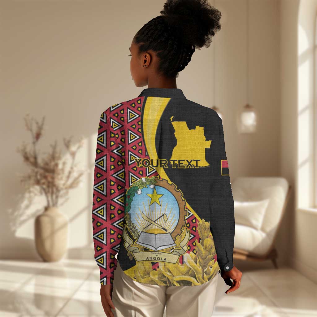 Personalized República de Angola Women Casual Shirt Coat Of Arms With Map LT15