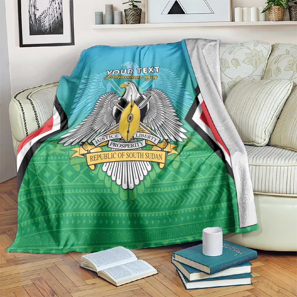 Personalised South Sudan Blanket Coat Of Arms - Happy Independence Day LT15