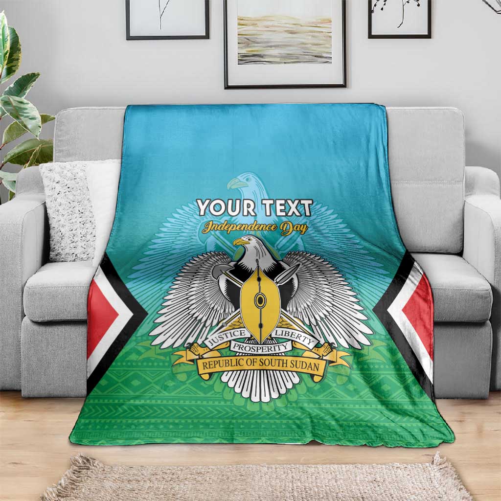 Personalised South Sudan Blanket Coat Of Arms - Happy Independence Day LT15
