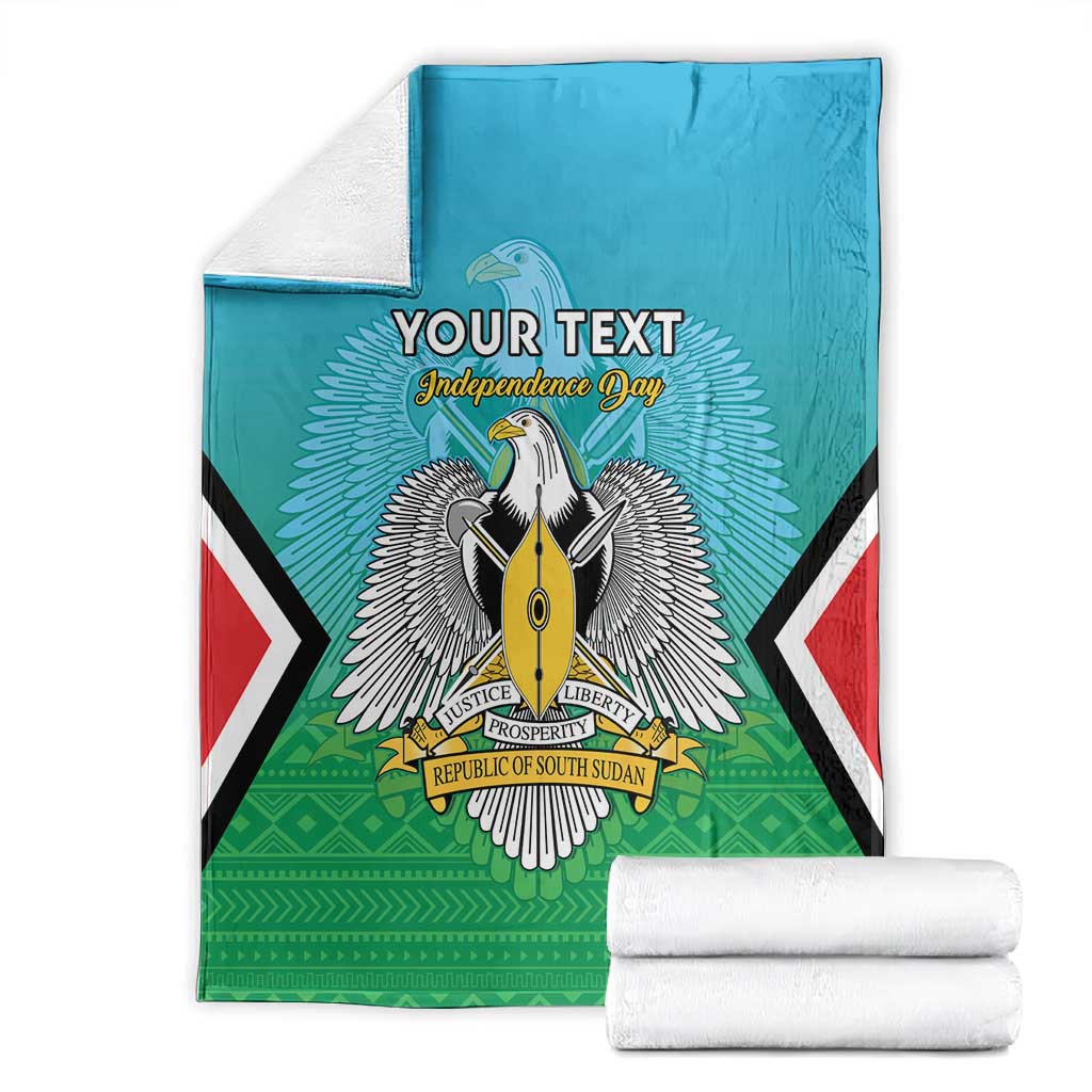Personalised South Sudan Blanket Coat Of Arms - Happy Independence Day LT15