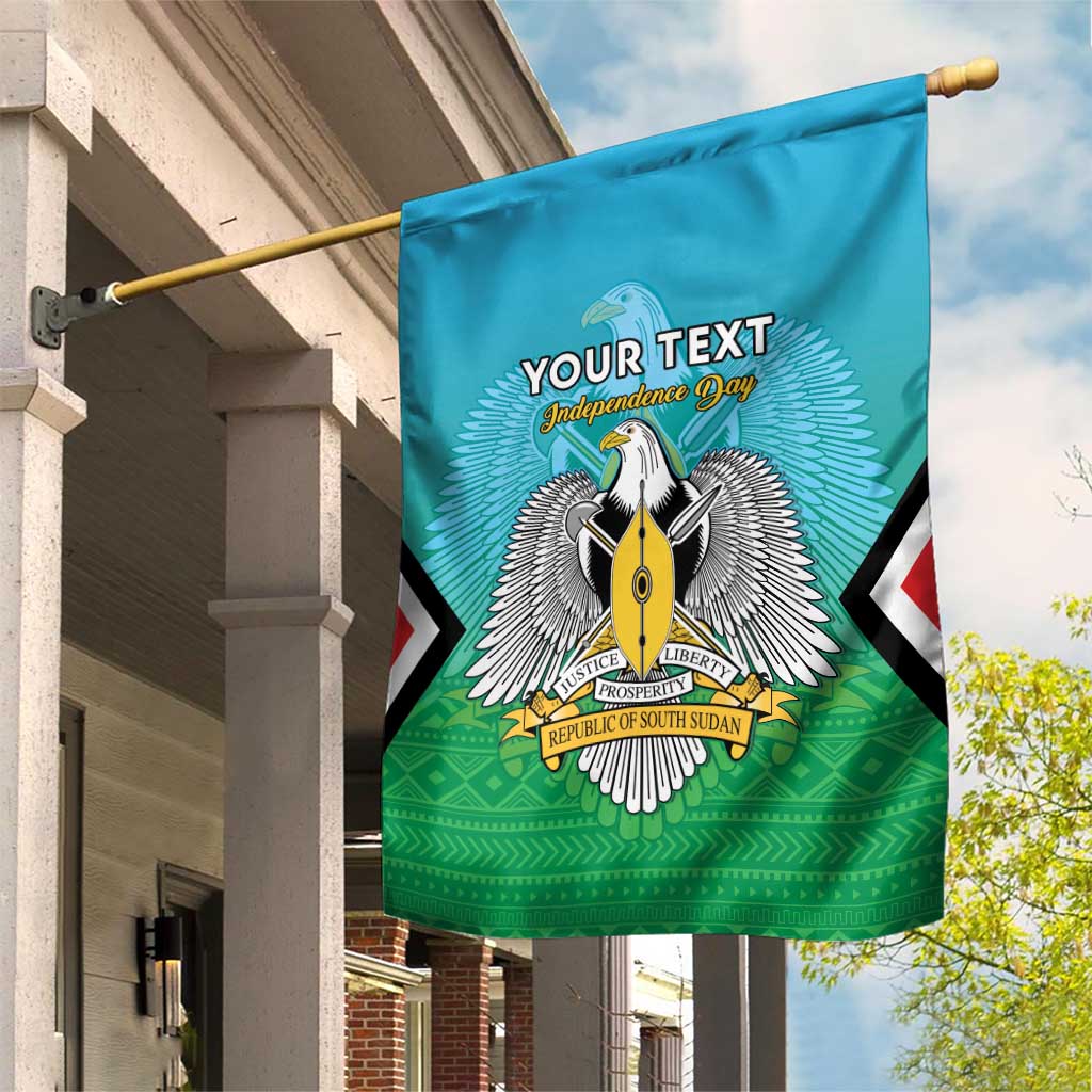 Personalised South Sudan Garden Flag Coat Of Arms - Happy Independence Day LT15