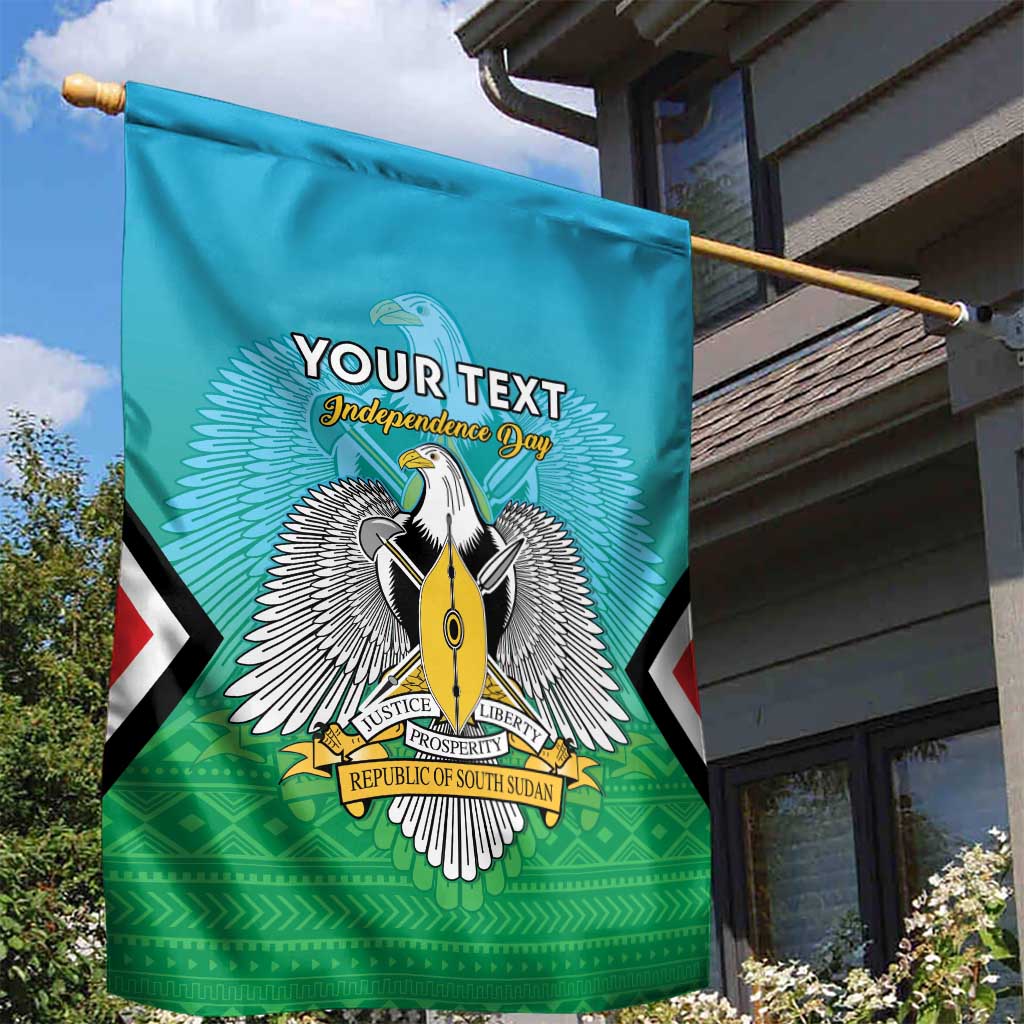 Personalised South Sudan Garden Flag Coat Of Arms - Happy Independence Day LT15
