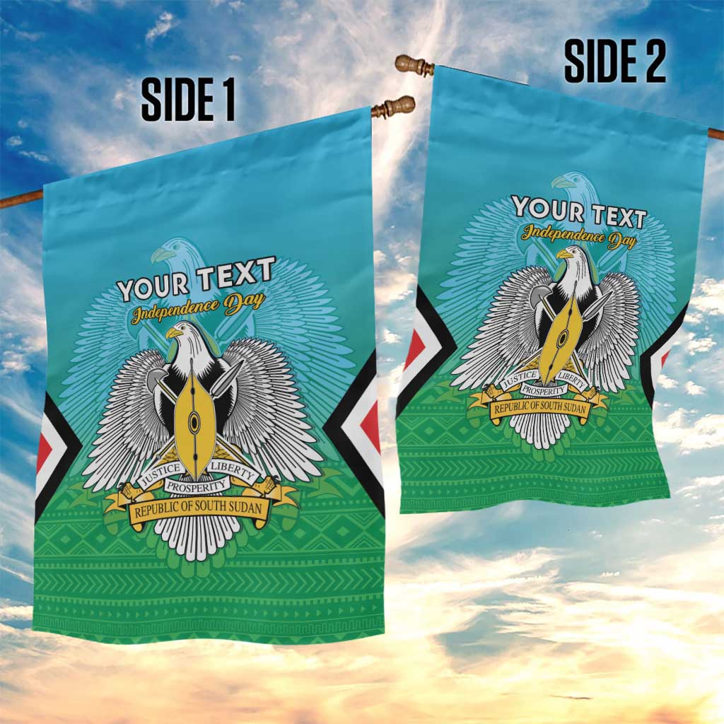 Personalised South Sudan Garden Flag Coat Of Arms - Happy Independence Day LT15