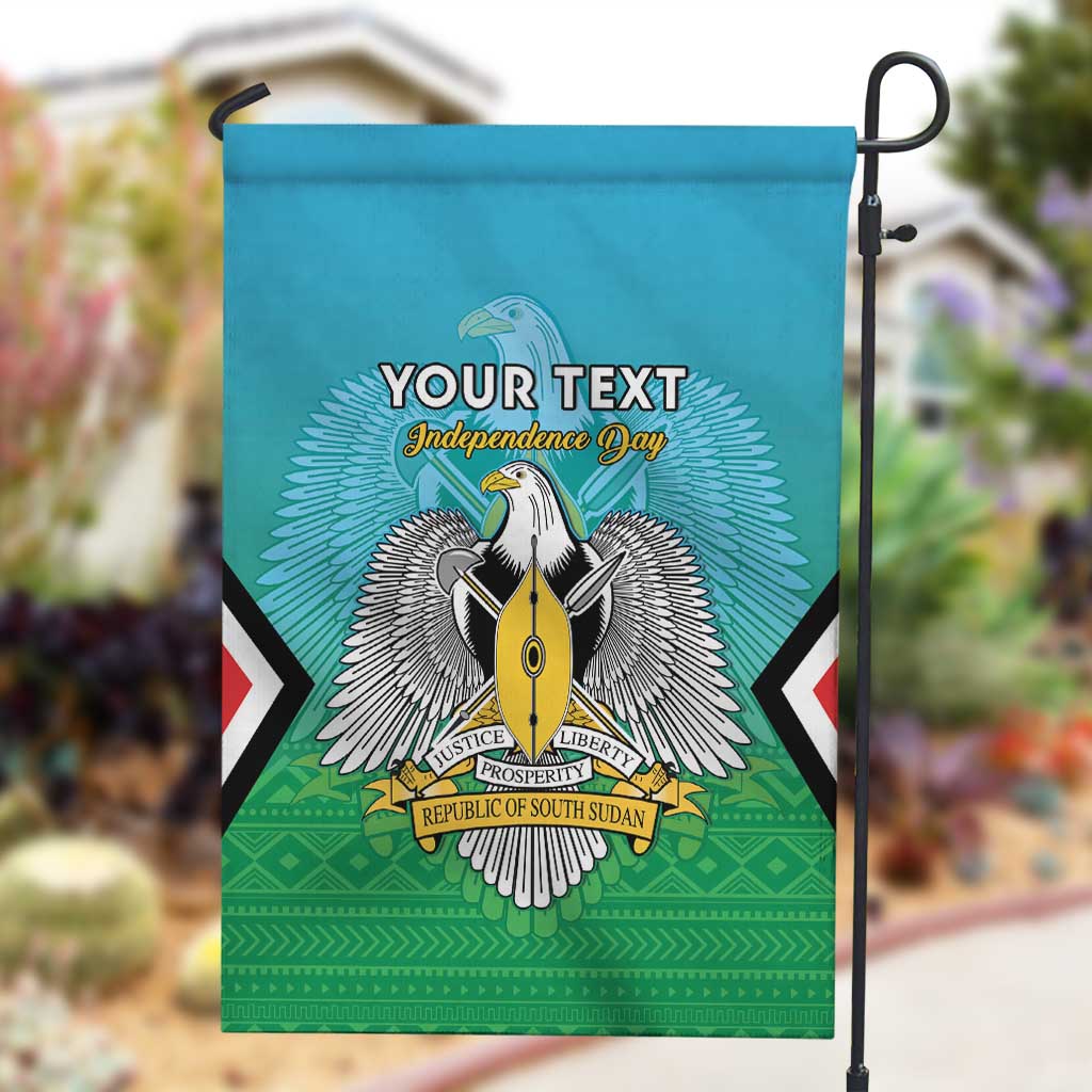 Personalised South Sudan Garden Flag Coat Of Arms - Happy Independence Day LT15