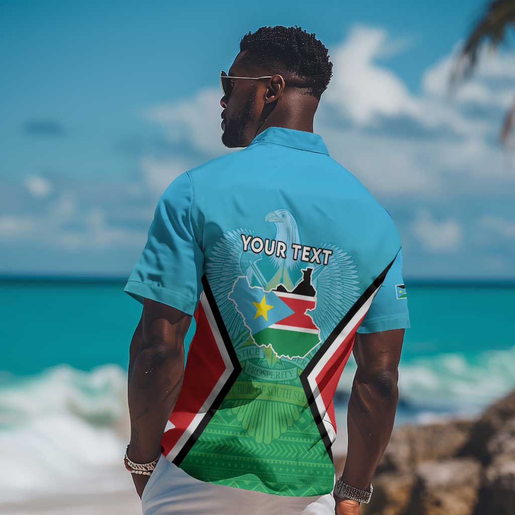 Personalised South Sudan Hawaiian Shirt Coat Of Arms - Happy Independence Day LT15
