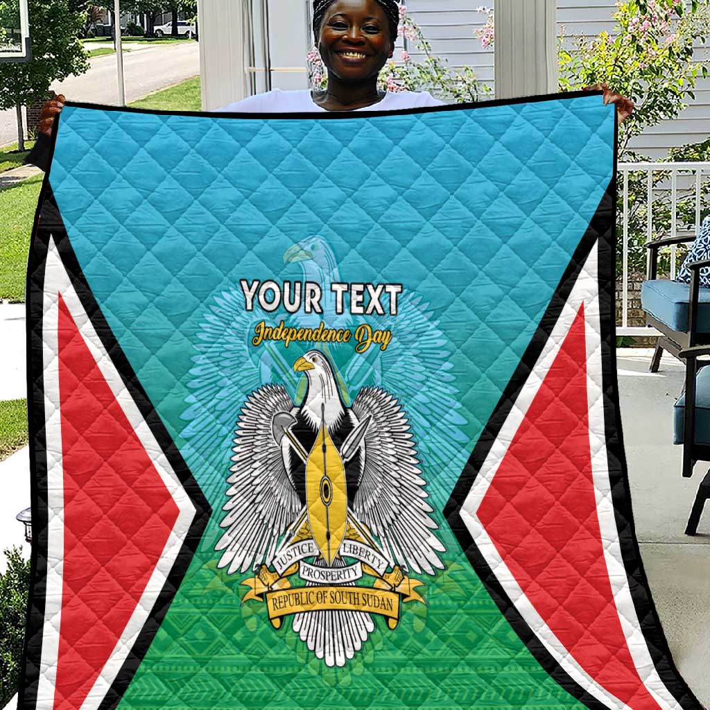 Personalised South Sudan Quilt Coat Of Arms - Happy Independence Day LT15