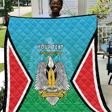 Personalised South Sudan Quilt Coat Of Arms - Happy Independence Day LT15