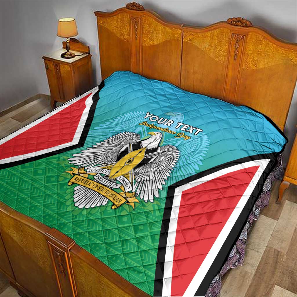 Personalised South Sudan Quilt Coat Of Arms - Happy Independence Day LT15