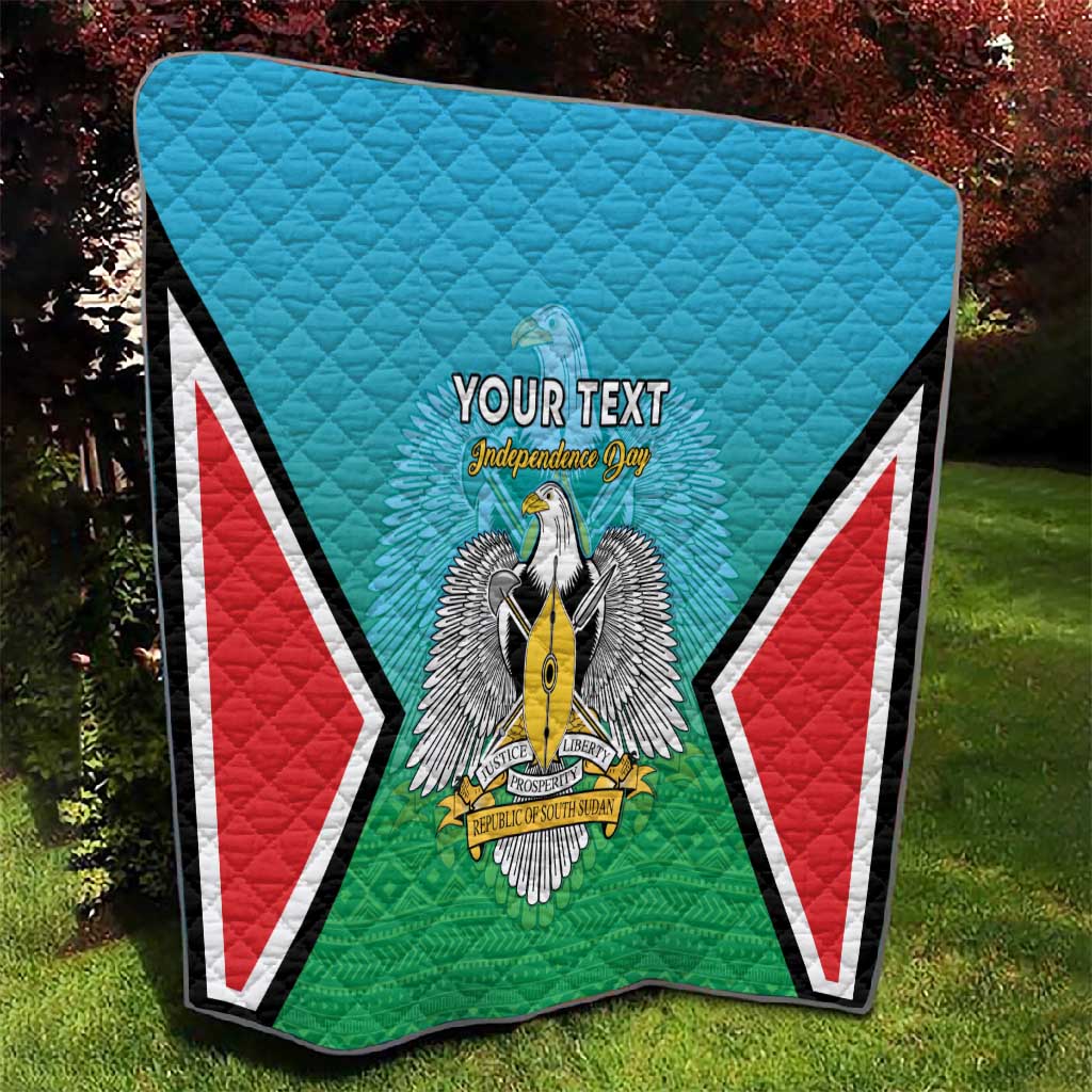 Personalised South Sudan Quilt Coat Of Arms - Happy Independence Day LT15