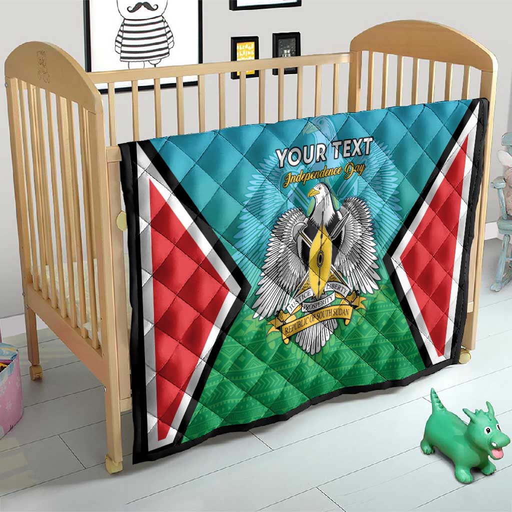 Personalised South Sudan Quilt Coat Of Arms - Happy Independence Day LT15