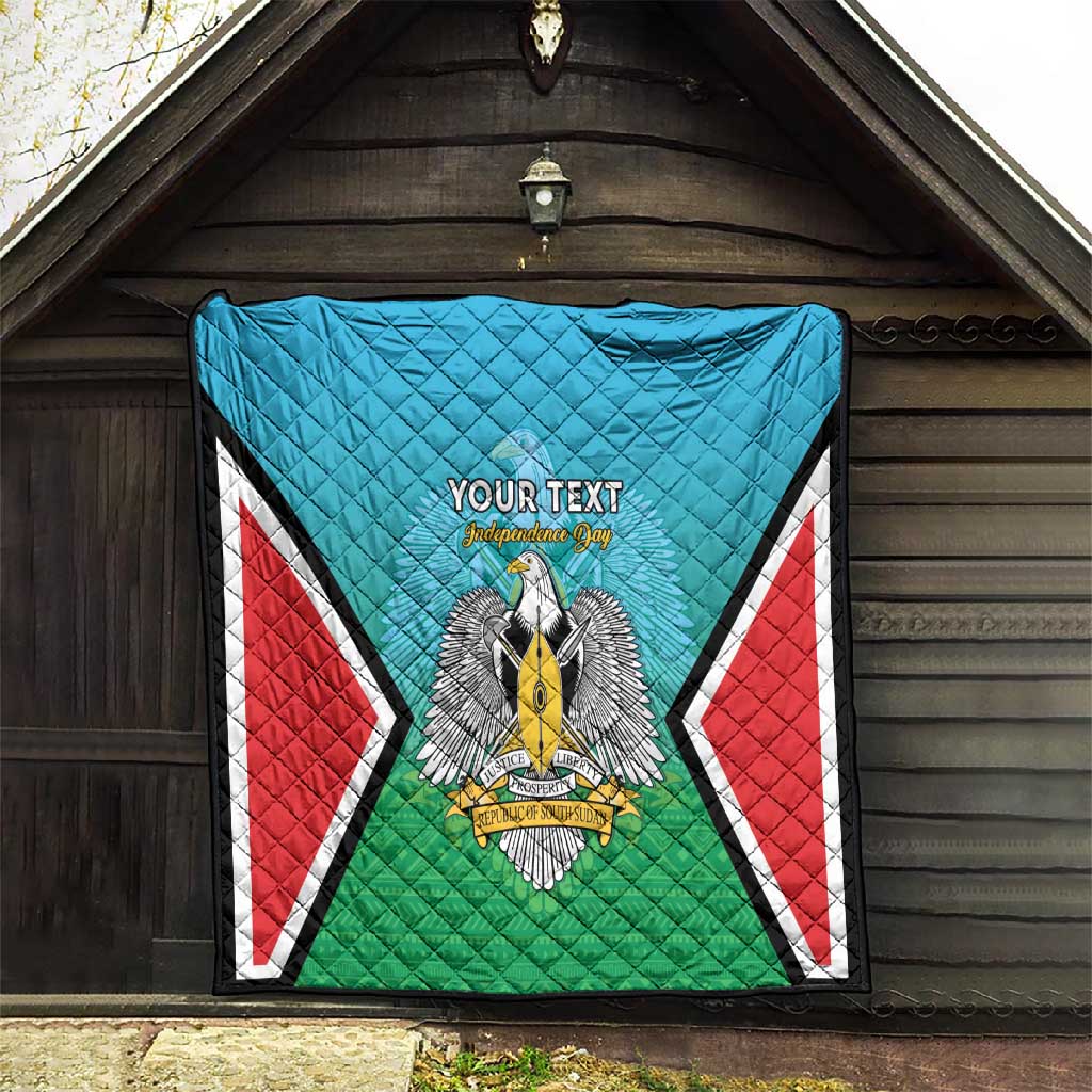 Personalised South Sudan Quilt Coat Of Arms - Happy Independence Day LT15