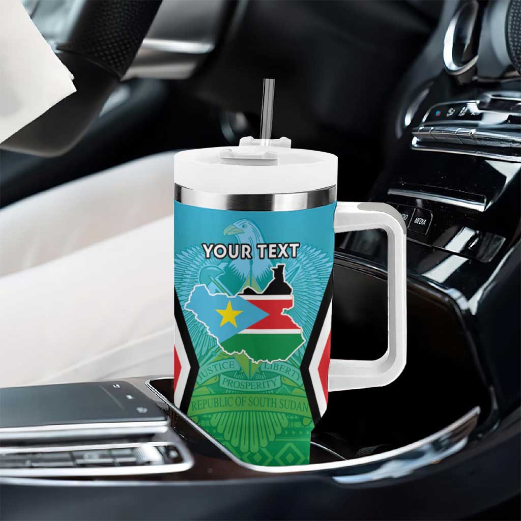 Personalised South Sudan Tumbler With Handle Coat Of Arms - Happy Independence Day LT15