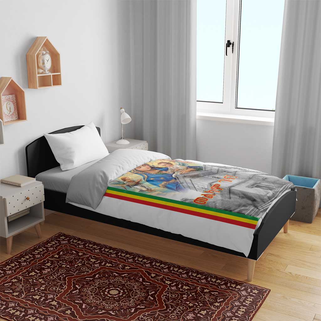 Melkam Gena Ethiopia Bedding Set Saint Mary Lalibela Churches LT15