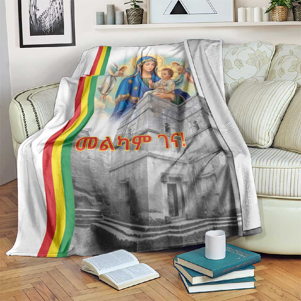 Melkam Gena Ethiopia Blanket Saint Mary Lalibela Churches LT15