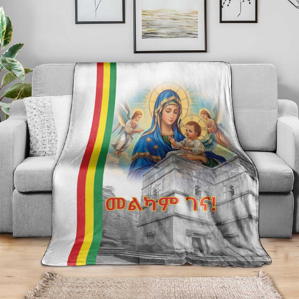 Melkam Gena Ethiopia Blanket Saint Mary Lalibela Churches LT15