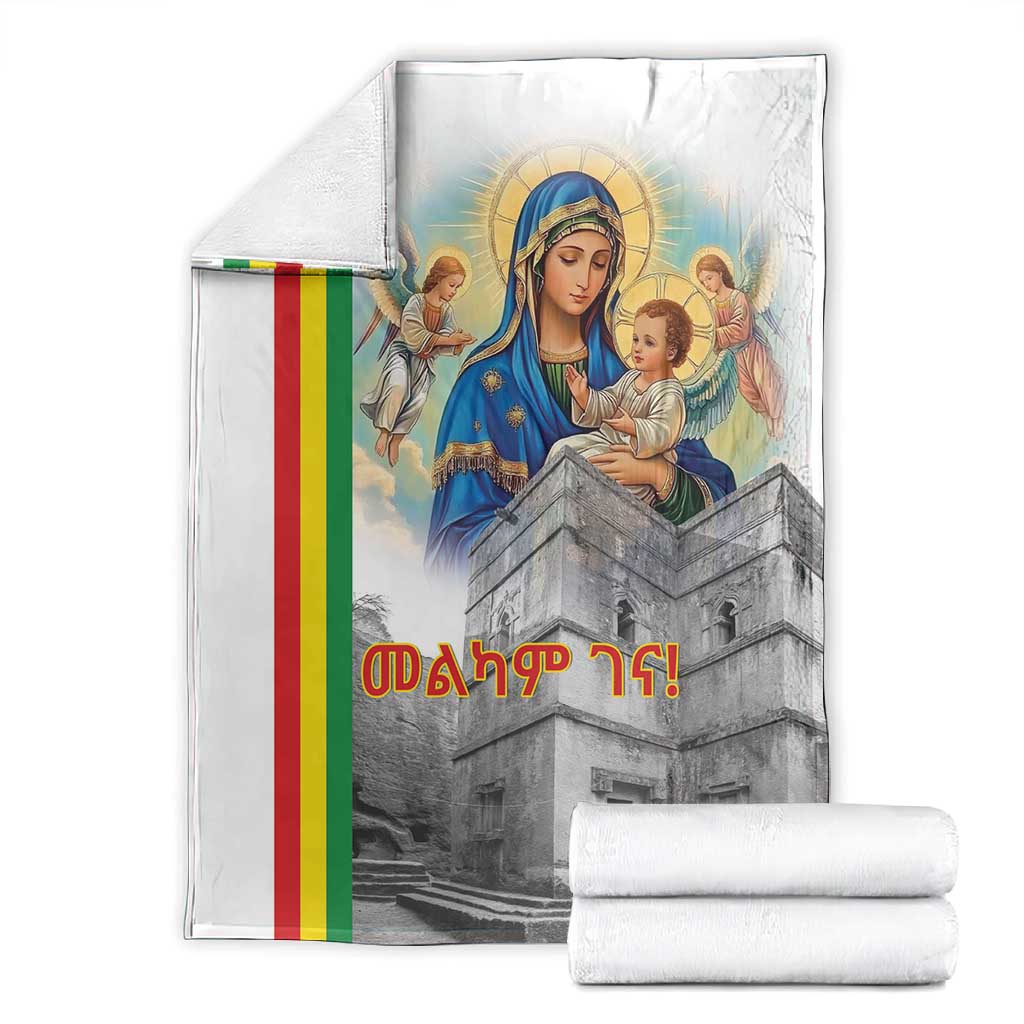 Melkam Gena Ethiopia Blanket Saint Mary Lalibela Churches LT15